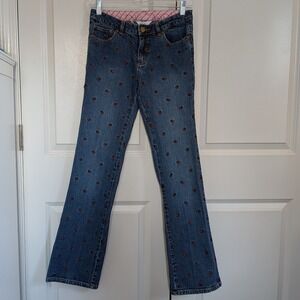Vintage Women's Lilly Pulitzer Scottie Dog Embroidered Jeans Blue Denim Size 2